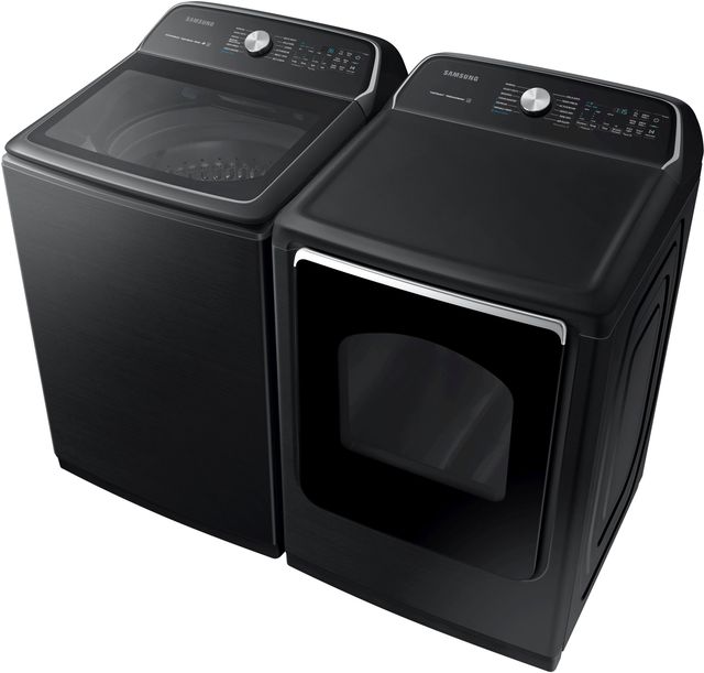 Samsung 7.4 Cu. Ft. Fingerprint Resistant Black Stainless Steel Front Load Gas Dryer-1