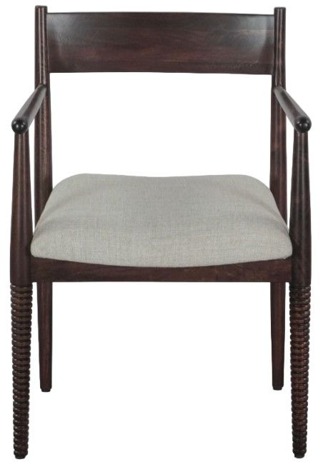 Home Trends & Design Bijou Dark Sienna Dining Arm Chair-1