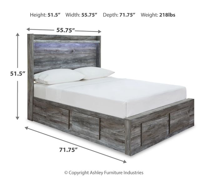 Signature Design by Ashley® Baystorm Gray Youth Full 6-Drawer Storage Panel Bed-1