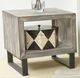 Jofran Inc. Mulholland Drive Gray End Table with Black Base-1