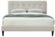 Bernards Amelia Beige Upholstered Queen Panel Bed-1