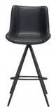 Zuo® Aki Black Set of 2 Bar Chairs-1