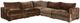 Classic Home Ludwig 5-Piece Mossed Brown Sectional Set-0