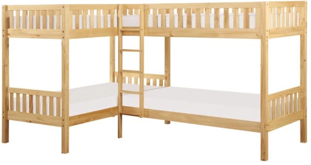 Homelegance® Bartly Natural Twin/Twin Corner Bunk Bed-0