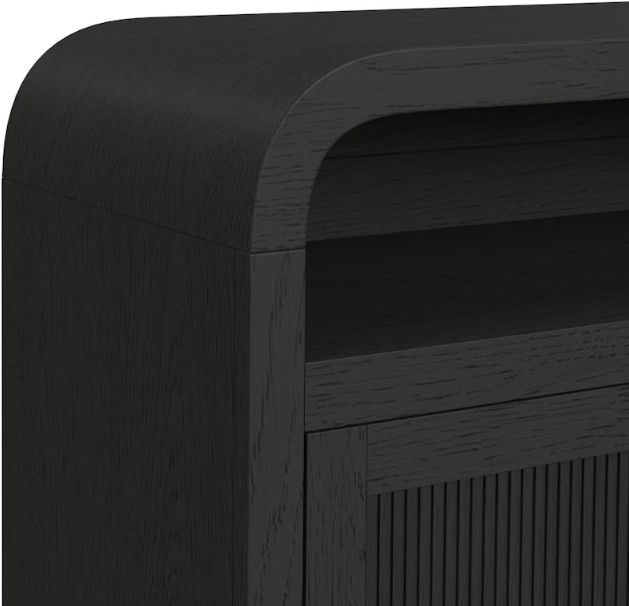 Elements International Ridgemont Black Fireplace Cabinet-2