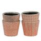 A & B Home 4-Piece Orange/White Planter Set-1