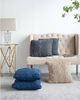 A & B Home Blue 18" Cable Knit Throw Pillow-1