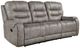 Homelegance® Oberon Grayish Brown Double Manual Reclining Sofa-0