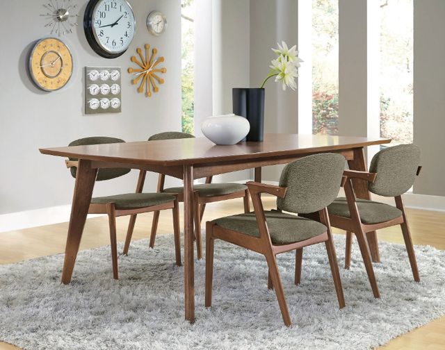 Coaster® Malone 5-Piece Dark Walnut/Gray Dining Set-1