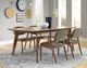 Coaster® Malone 5-Piece Dark Walnut/Gray Dining Set-1