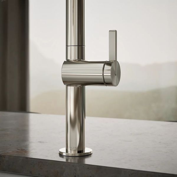 KOHLER® Components® Vibrant Polished Nickel Semi-Professional Kitchen Sink Faucet with 2-Function Sprayhead-4