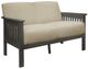 Homelegance® Lewiston Antique Gray/Light Brown Loveseat-0