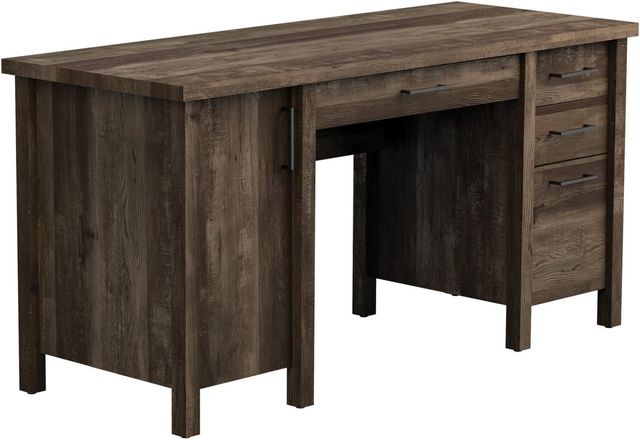 Coaster® Tolar Rustic Oak Adjustable Shelf Office Desk-0