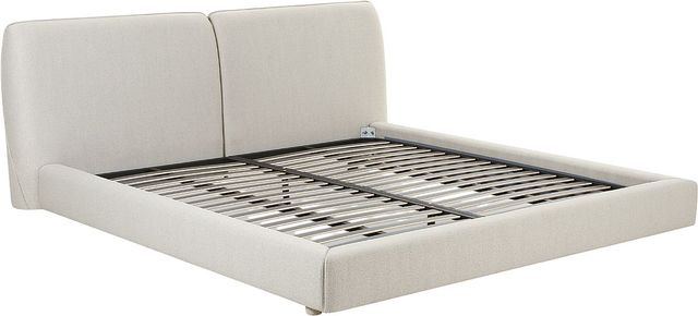 Moe's Home Collection Zeppelin Heather Light Grey Queen Bed-0