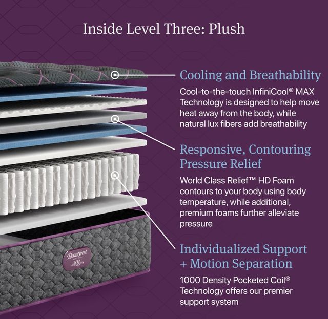 Beautyrest® World Class™ Level Three 14.75" Pocketed Coil Plush Tight Top Full Mattress-3