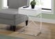 Monarch Specialties Inc. Glossy White 24"H Drawer Accent Table with Chrome Metal Base-1