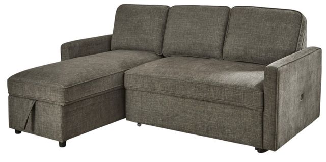 Signature Design by Ashley® Kerle 2-Piece Charcoal Left-Arm Facing Sectional and Chaise with Pop Up Bed-1