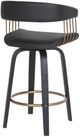 Armen Living Topanga Black Swivel Counter Stool-3