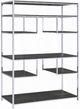 ACME Furniture Vonara Chrome/Rustic Gray Oak Bookshelf-0