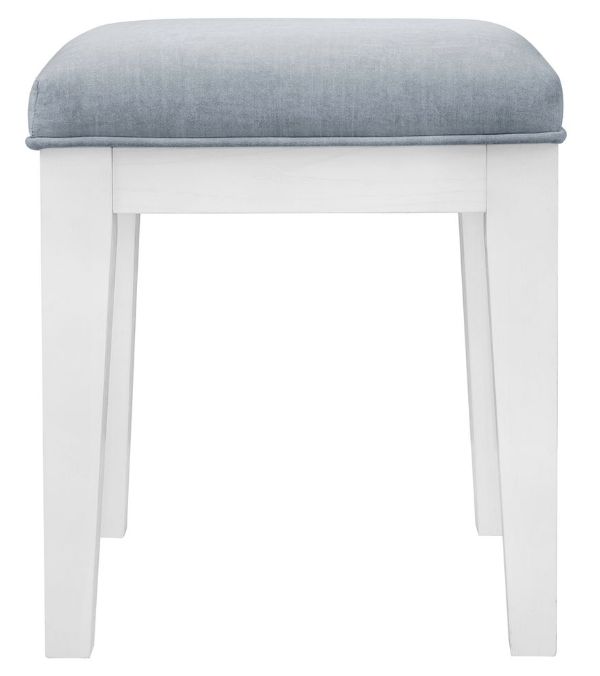Liberty Furniture Reflections Gray/Pearl White Vanity Stool-2