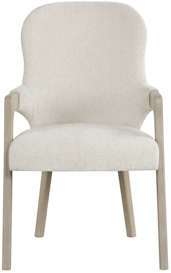 New Classic® Home Furnishings Gwendolyn Cerused Taupe Dining Arm Chair-2
