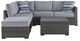 Signature Design by Ashley® Petal Road 4-Piece Gray Aluminum/Fabric Outdoor Conversation Set-1