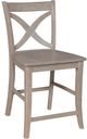 John Thomas Furniture® Cosmopolitan Salerno Taupe Gray 24" Counter Stool-0