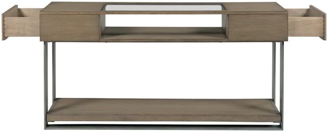 Hammary® Stella Umber Sofa Console with Gray Frame-4