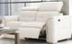 Fornirama 4617 White Power Reclining Loveseat with Adjustable Headrest-0