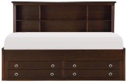 Mazin Furniture Meghan Espresso Full Storage Bed-0