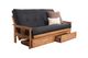 Kodiak Furniture Monterey Suede Black/Butternut Full Storage Futon with Mattress-0