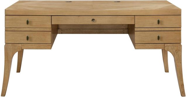 Bernards Tapestry Beige 5-Drawer Desk-2