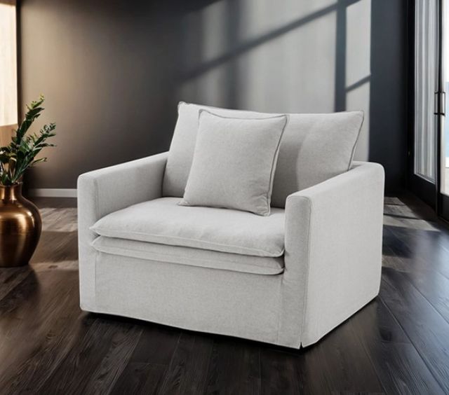 Furniture of America® Crayford Light Gray Accent Chair-3