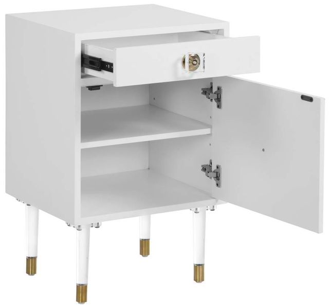 Meridian Furniture Lia Matte White Side Table-1