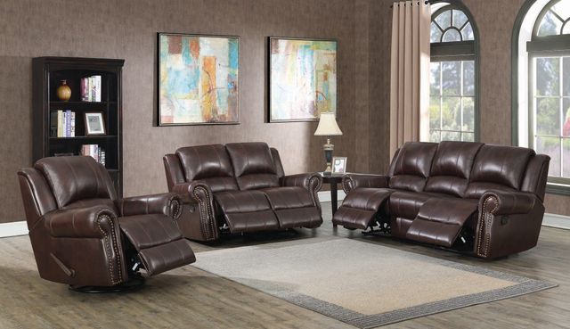 Coaster® Sir Rawlinson 3-Piece Dark Brown Reclining Living Room Set-1