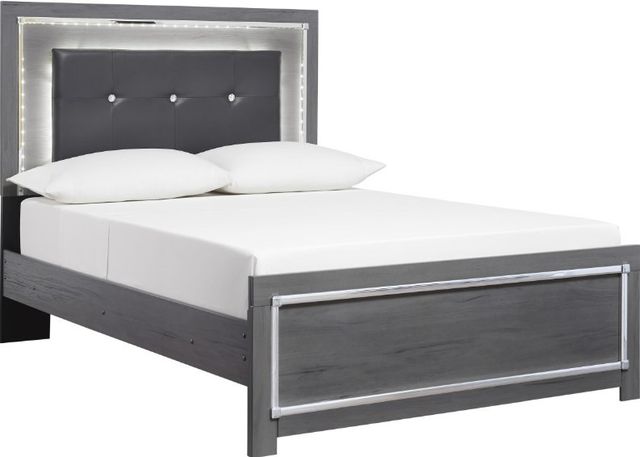 Signature Design by Ashley® Lodanna 4-Piece Gray King Panel Bed Set-1