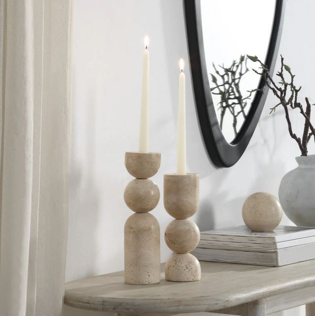 Renwil® Amarena 2-Piece Natural Candle Holder-1