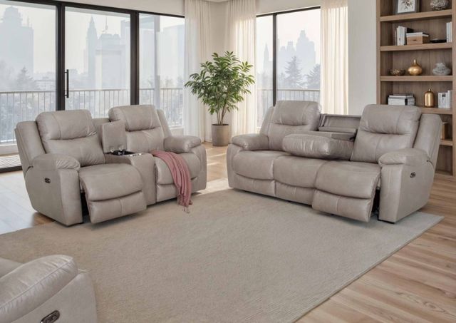 Franklin™ Culver Rogue Sterling Power Reclining Sofa with Power Headrest-3