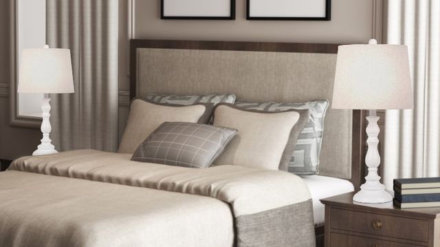 Cal® Lighting & Accessories Chester 2-Piece White Table Lamp Set-3