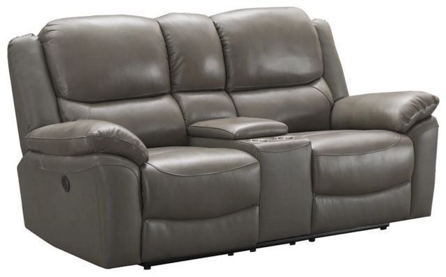 Signature Design by Ashley® Faust Gray Power Reclining Loveseat-0