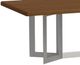 Bassett® Furniture Customizable BenchMade Astor Oak 108" Rectangle Dining Table with Stainless Steel Base-1