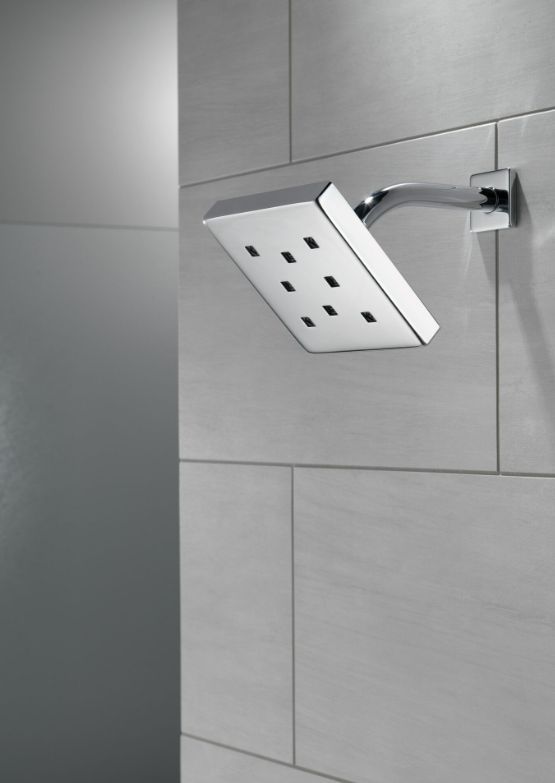 Delta Universal Showering Lumicoat® Chrome H2Okinetic® Single-Setting Metal Raincan Shower Head-1