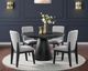 Elements International Portland Black/Gray Dining Side Chair-1