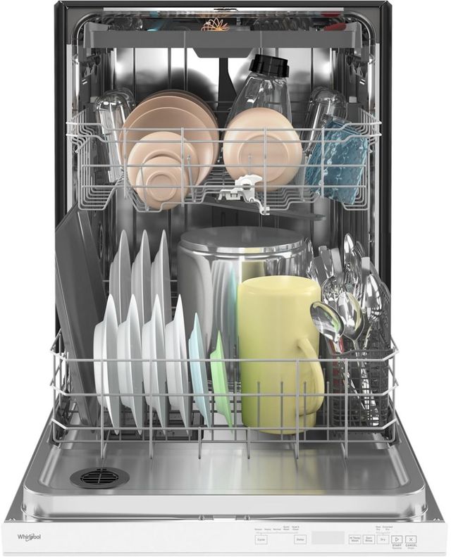 Whirlpool® 24" White Top Control Built-In Dishwasher-4
