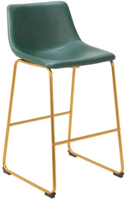 Zuo® Modern Augusta Gold/Green Barstool-0