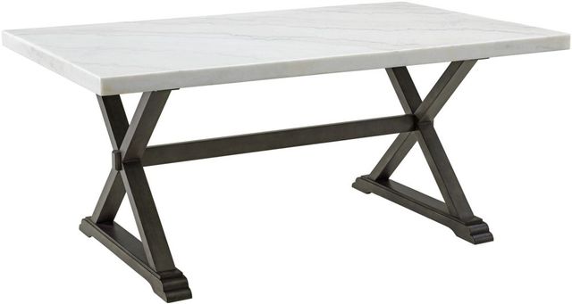 Elements International Lexi 5-Piece Taupe/White Rectangular Dining Set-1