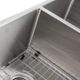 ZLINE Anton 33" Satin Stainless Steel Undermount Double Bowl Kitchen Sink with Bottom Grid-4