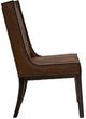 International Furniture Direct Balam Black/Brown Leather Dining Side Chair-3