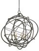 Currey & Company Genesis Black Iron Orb Chandelier-0