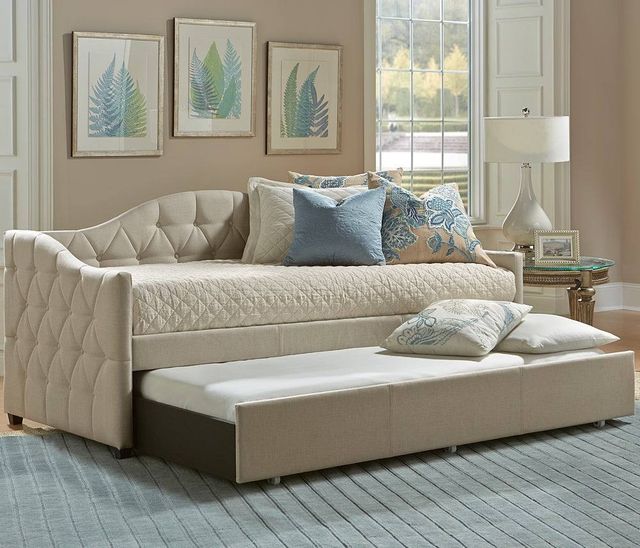 HH2 Home Jamie Beige Twin Youth Daybed with Trundle-2